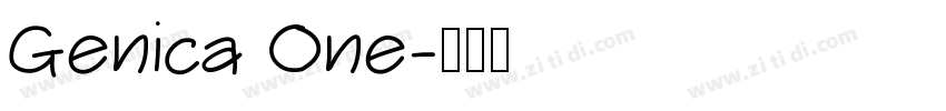 Genica One字体转换